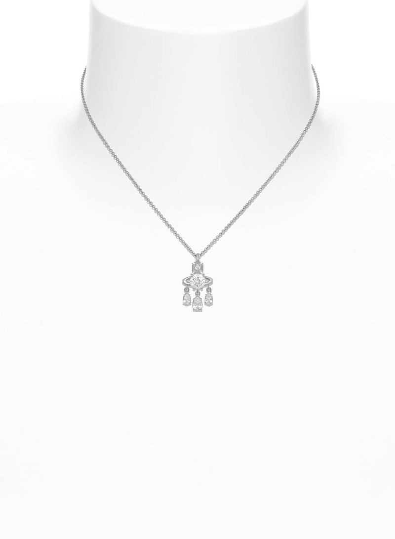 Vivienne Westwood Joaquina CZ Pendant Platinum Plated