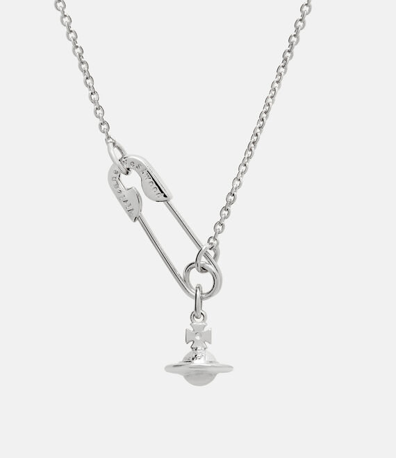 The Vivienne Westwood safety pin pendant necklace, a silver sterling necklace from Vivienne Westwood, available at OD’s Jewellers in St Helens
