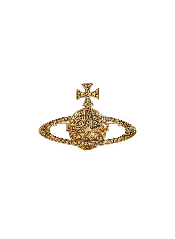 Vivienne Westwood Mini Bas Relief Brooch, a gold plated uncategorized jewelry from Vivienne Westwood, available at OD’s Jewellers in St Helens.