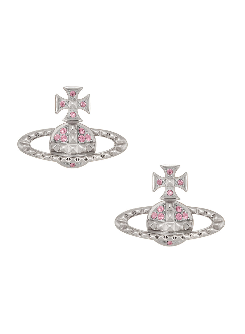 Vivienne Westwood Mayfair Bas Relief Pink Crystal Earrings 6201035E-02W190-