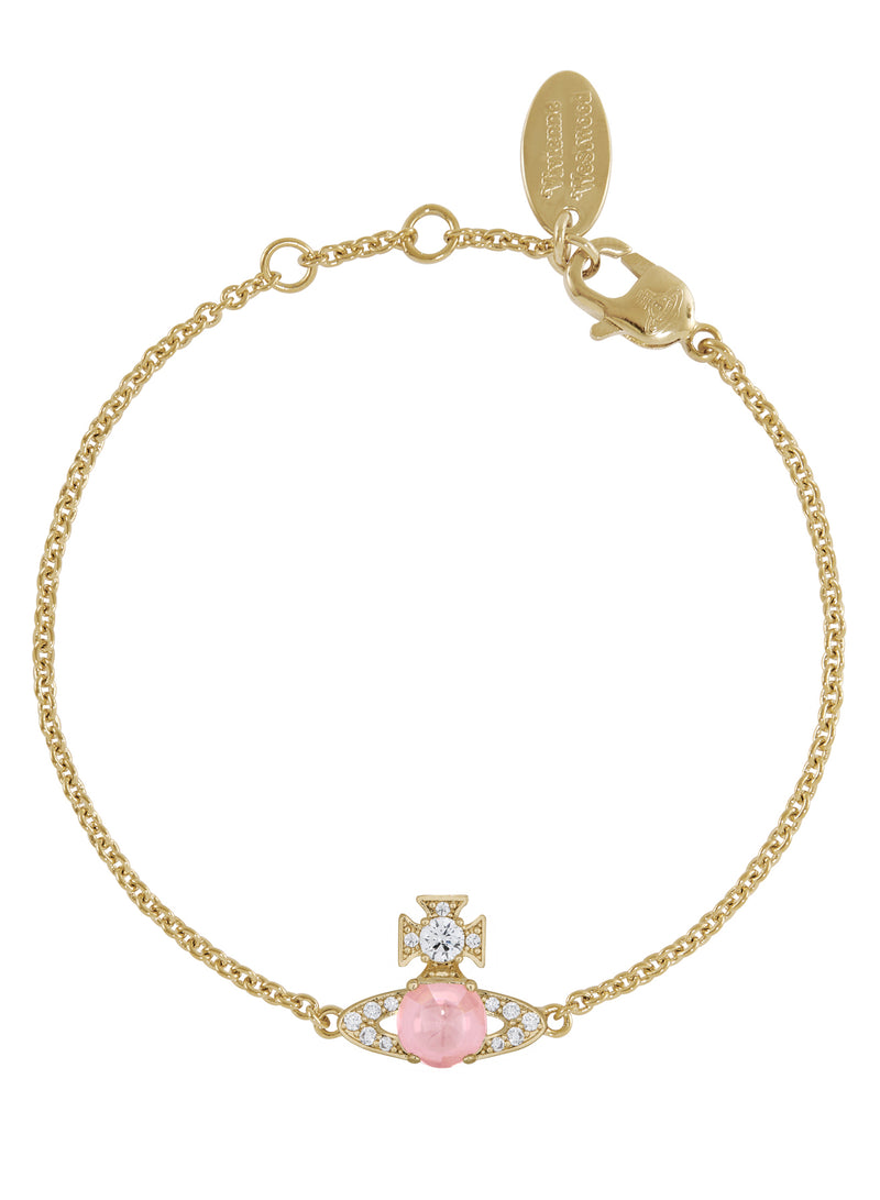Vivienne Westwood Ondina Bracelet Gold Pink CZ | OD's Jewellers