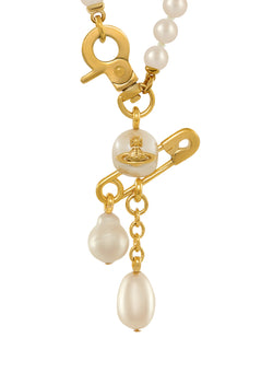 Vivienne Westwood Claude Small Pearl Necklace Gold Plated