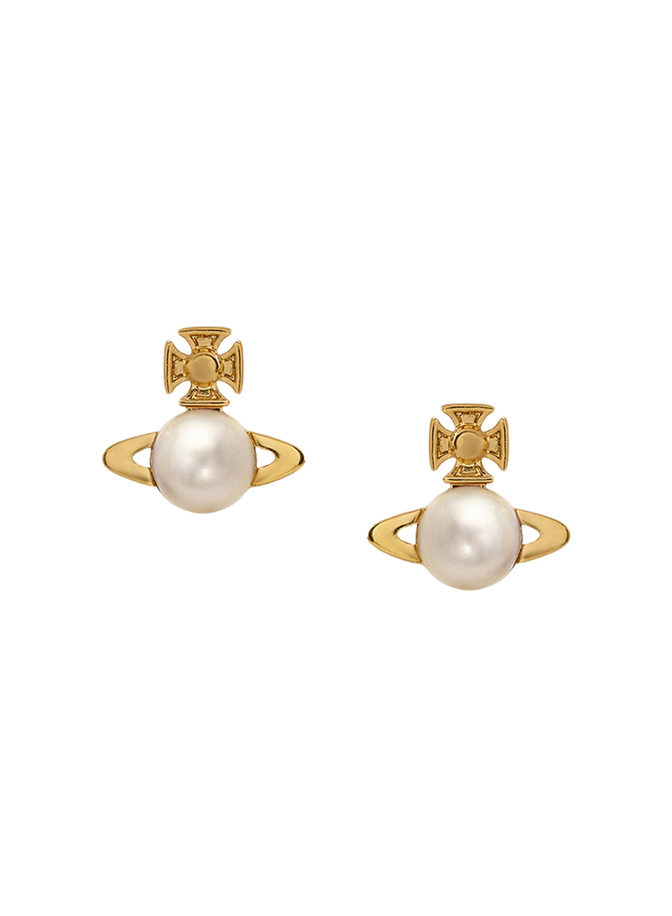 Vivienne Westwood Balbina Cream Pearl Earrings