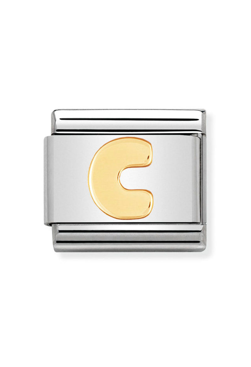 Nomination Composable Classic Link Letter C in 18k gold