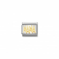 Nomination Composable Classic Link WRITINGS NANA in 18k gold