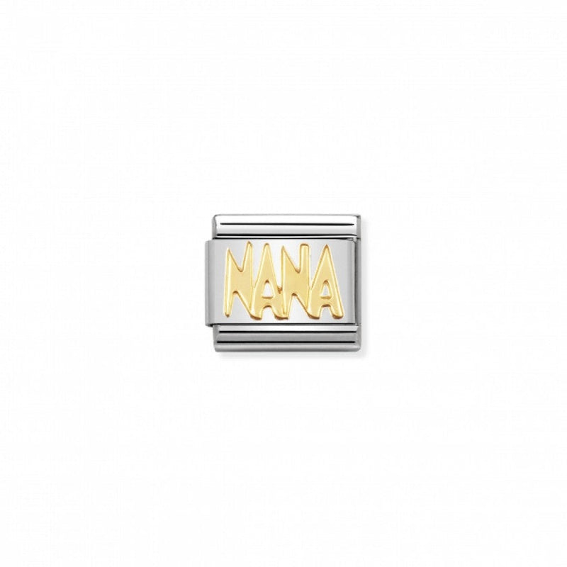 Nomination Composable Classic Link WRITINGS NANA in 18k gold