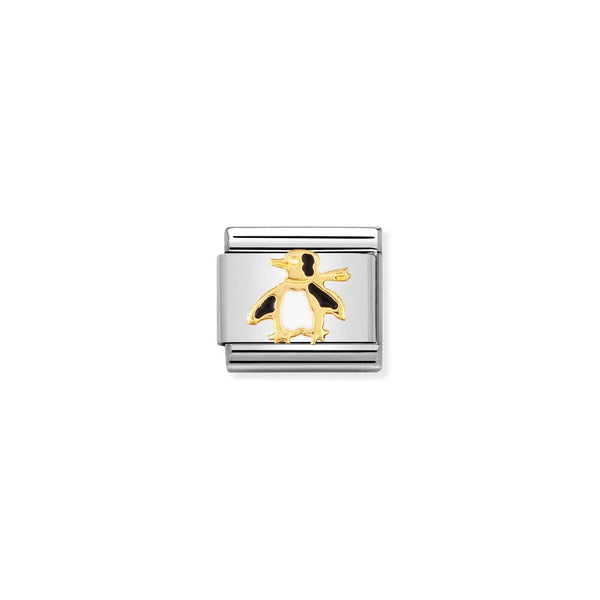 Nomination Composable Classic Link Water Animals Penguin in 18k gold