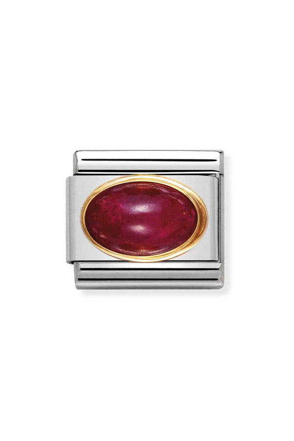 Nomination Composable Classic Link Oval Ruby 18ct Gold