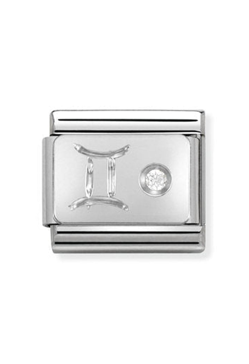 Nomination Composable Classic Link Zodiac Gemini in Cubic Zirconia and 925 Silver