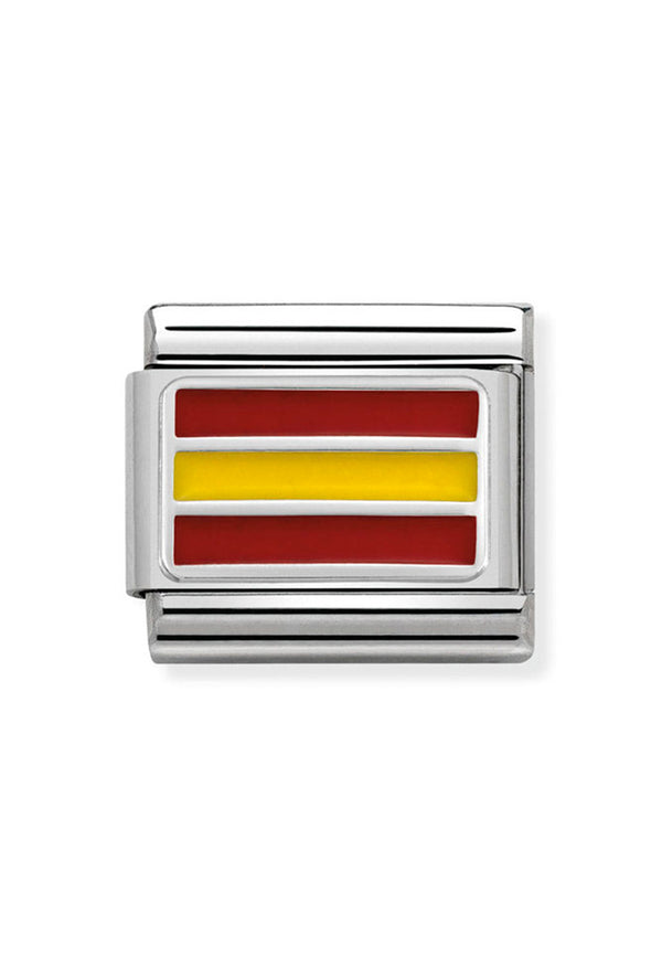 Nomination Composable Classic Link Spain Flag Charm Silver