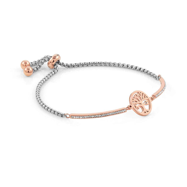 Rose gold Tree of Life bracelet from Nomination Milleluci. Beautiful adjustable stainless steel chain bracelet.