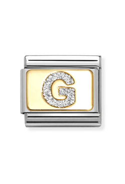 Nomination Composable Classic Link Glitter Letter G in Gold
