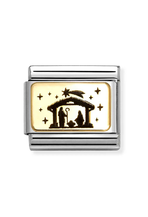 Nomination Composable Classic Link Nativity in Gold