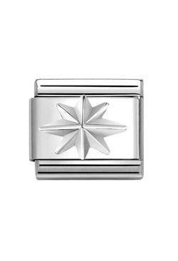 Nomination Composable Classic Link Wind Rose in Silver