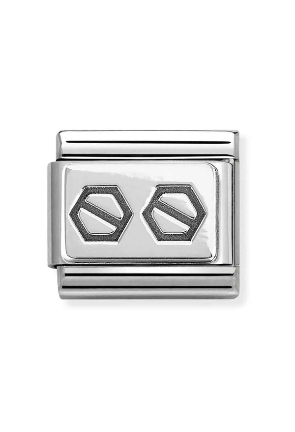 Nomination Composable Classic Link 2 Hex Screws in Silver