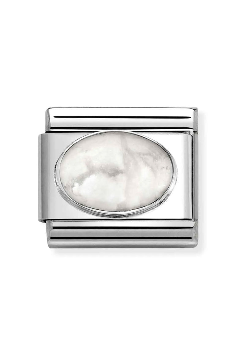 Nomination Composable Classic Link Matt Oval Howlite in Silver