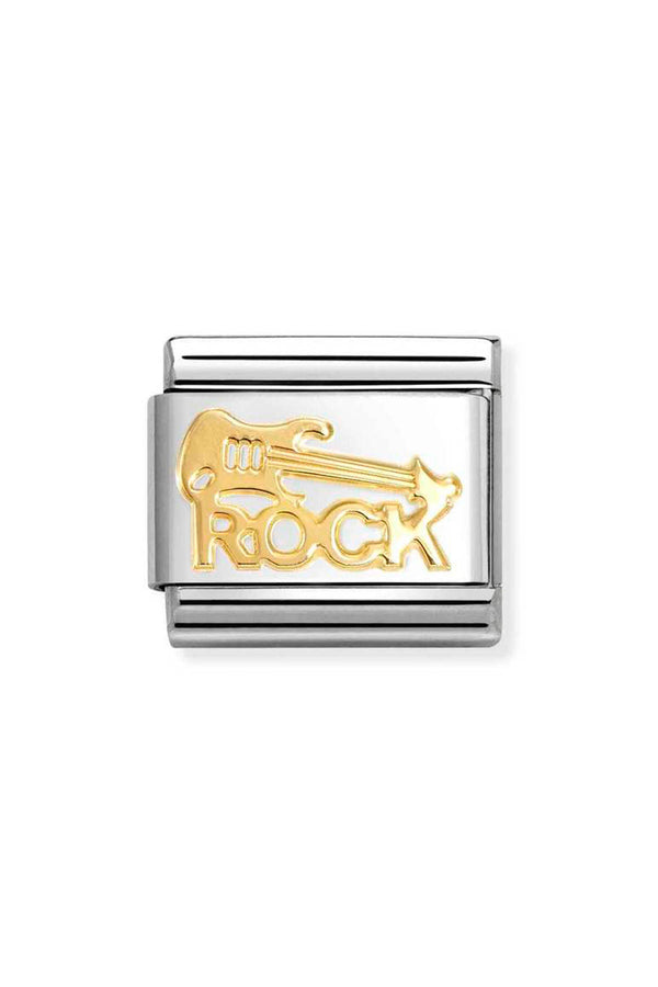 Nomination Composable Classic Link Music Rock Guitar in 18k gold
