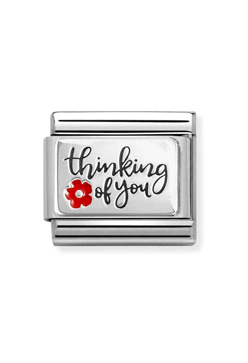 Composable Classic Symbols Thinking Of You in steel, enamel and 925 sterling silver