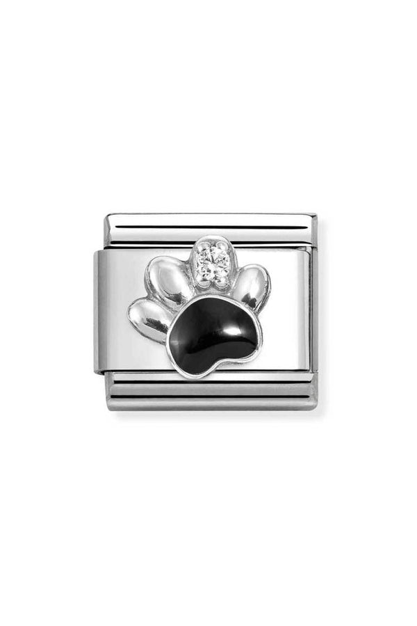 Nomination Composable Classic Link Black Paw in Silver