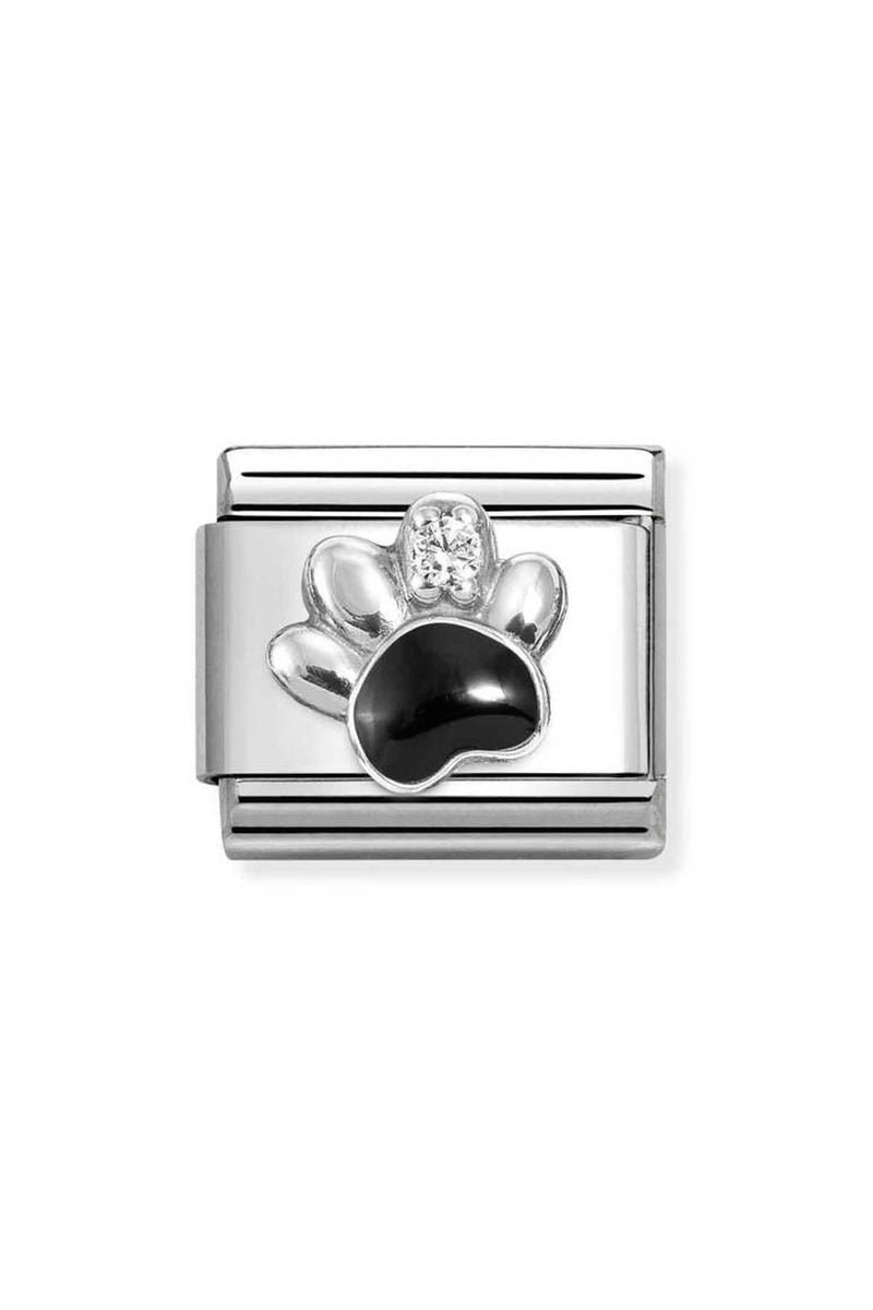 Nomination Composable Classic Link Black Paw in Silver
