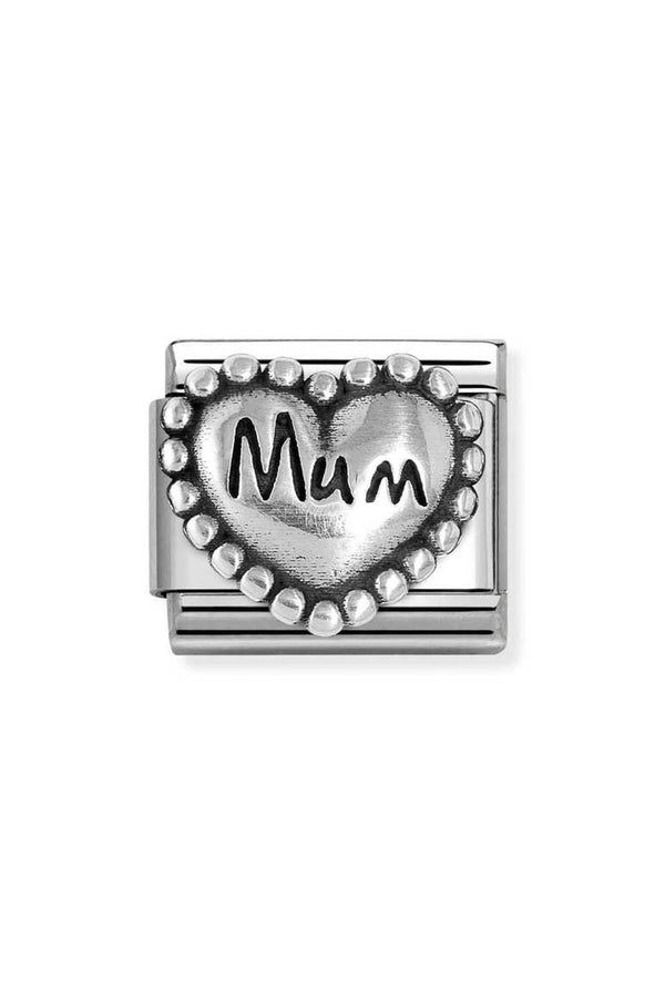 Nomination Composable Classic Link Heart With Dots Mum in Silver