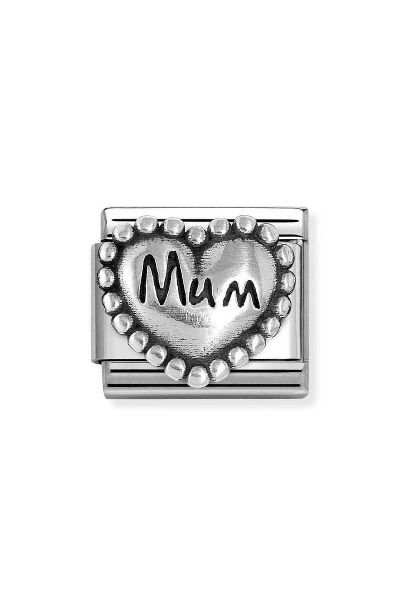 Nomination Composable Classic Link Heart With Dots Mum in Silver