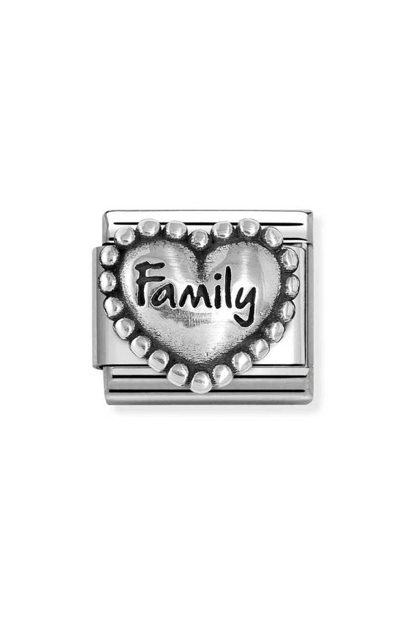 Nomination Composable Classic Link Heart With Dots Family in Silver