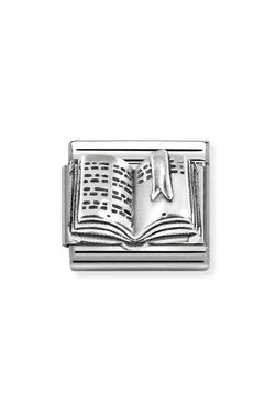 Nomination Composable Classic Oxidized Link Book in Stainless Steel and Sterling Silver