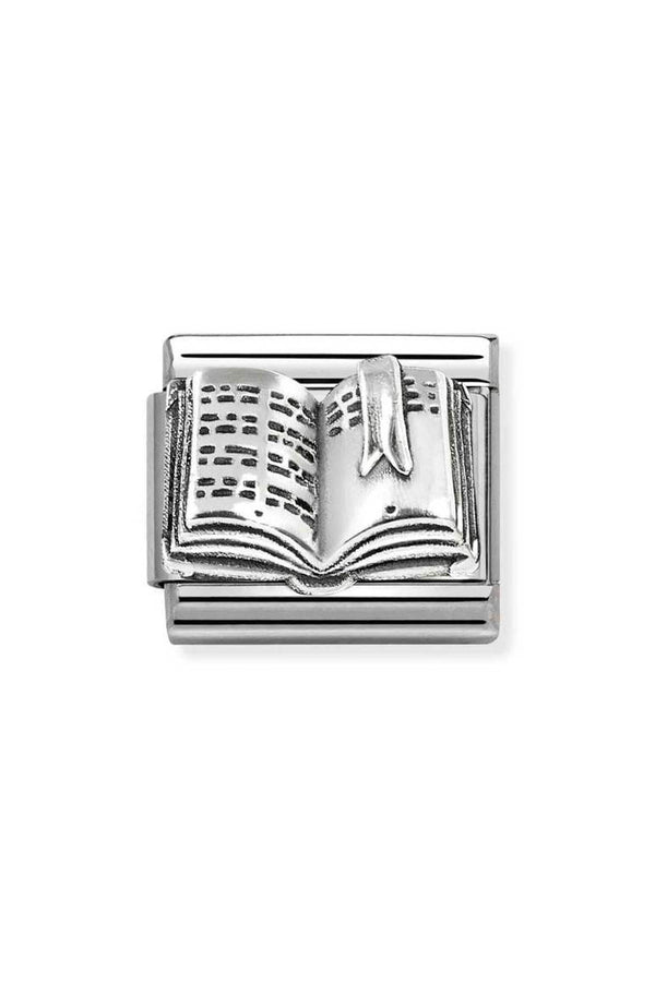 Nomination Composable Classic Oxidized Link Book in Stainless Steel and Sterling Silver