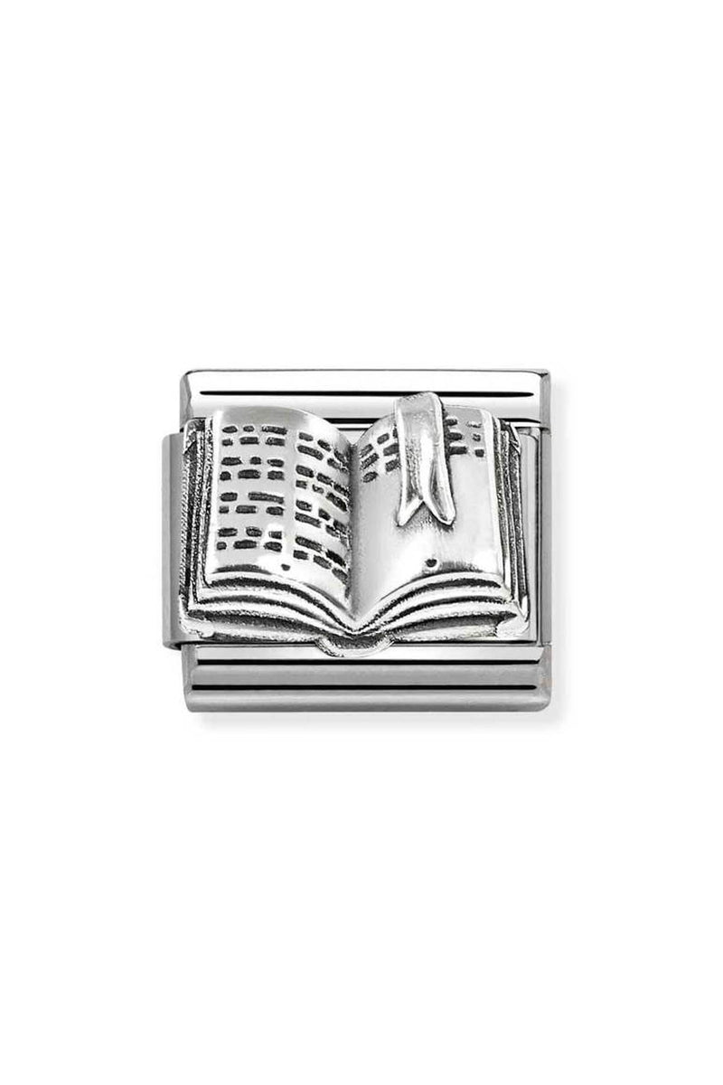 Nomination Composable Classic Oxidized Link Book in Stainless Steel and Sterling Silver