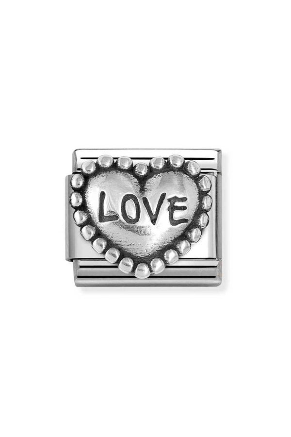 Nomination Composable Classic Link Heart With Dots Love in Silver