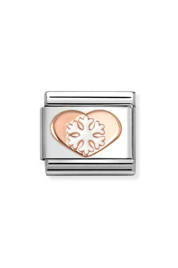 Composable Rose Gold 'Snowflake Heart' Charm 430202/45