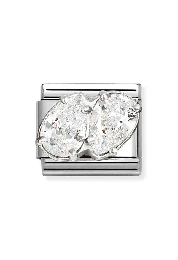 Composable Silver, Double Teardrop Charm 330329/09