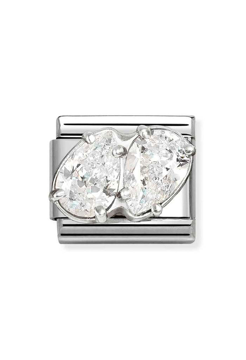 Composable Silver, Double Teardrop Charm 330329/09
