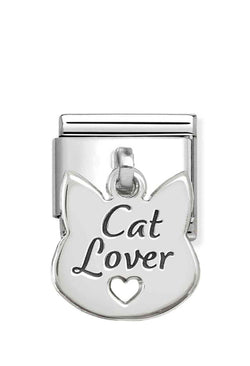 Composable Silver, Cat Lover Drop Charm 331811/14