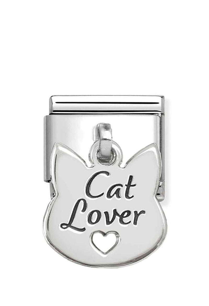 Composable Silver, Cat Lover Drop Charm 331811/14