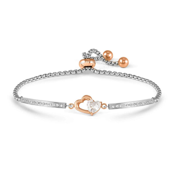 Milleluci Refined Edition-Rose Double Heart CZ Bracelet