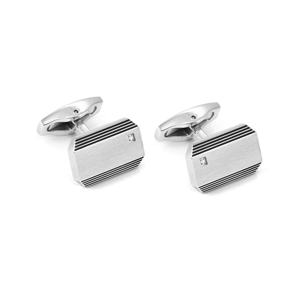 Mens Strong Black Diamond Cufflinks