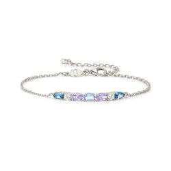 Colour Wave Mixed Blue, Lavender CZ Bracelet