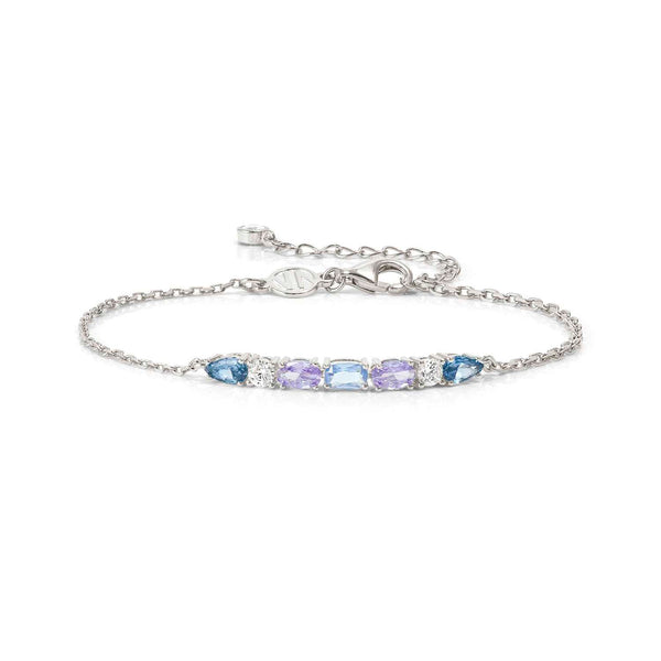 Colour Wave Mixed Blue, Lavender CZ Bracelet