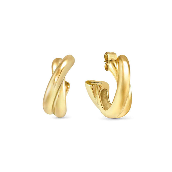 Ecclettica Golden Crossover Earrings