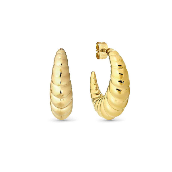Ecclettica Golden Croissant Shaped Earrings