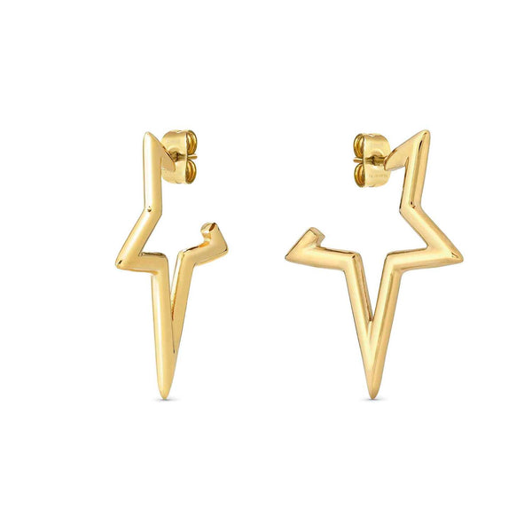 Ecclettica Golden Star Half Hoop Earrings