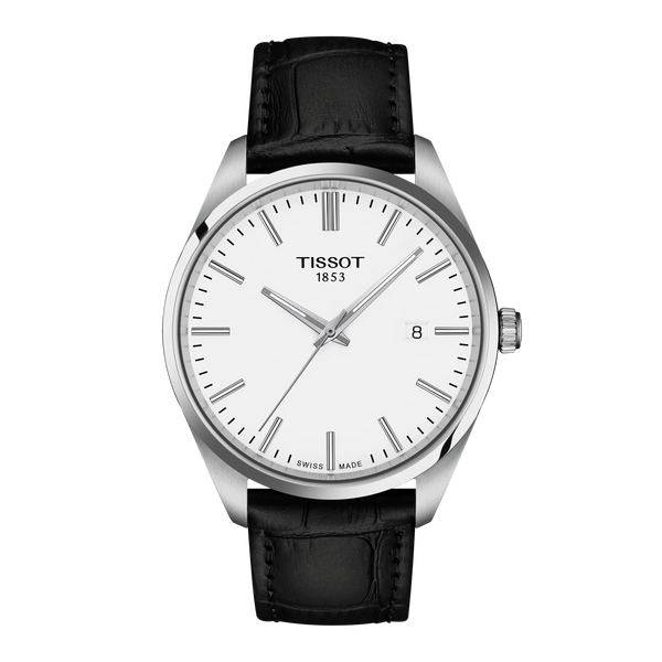Tissot Mens PR100 40mm White Dial Strap Watch T1504101601100