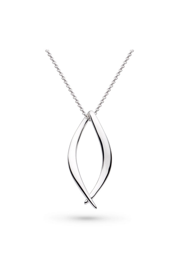 Kit Heath Entwine Twine Twist Link Necklace in Silver