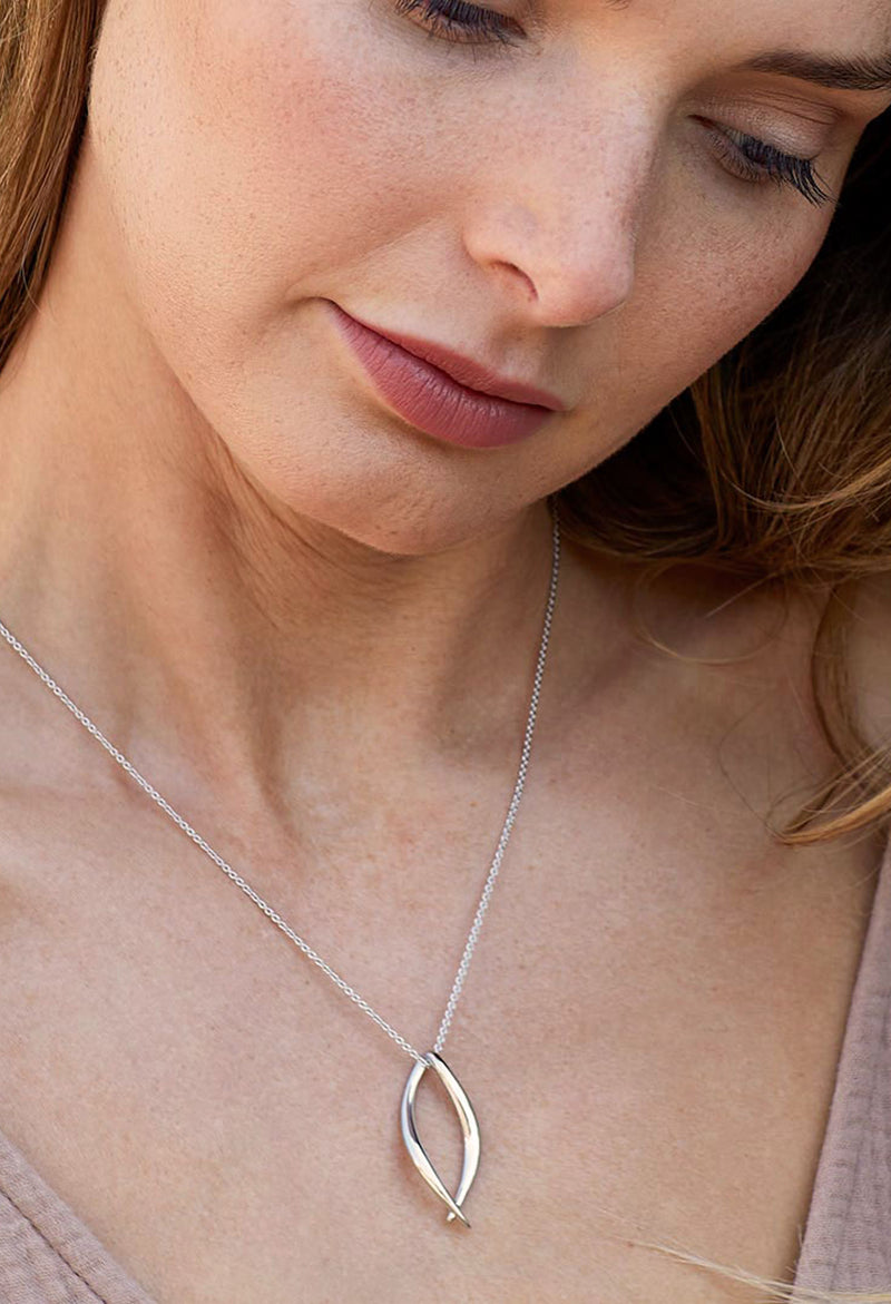 Kit Heath Entwine Twine Twist Link Necklace Silver
