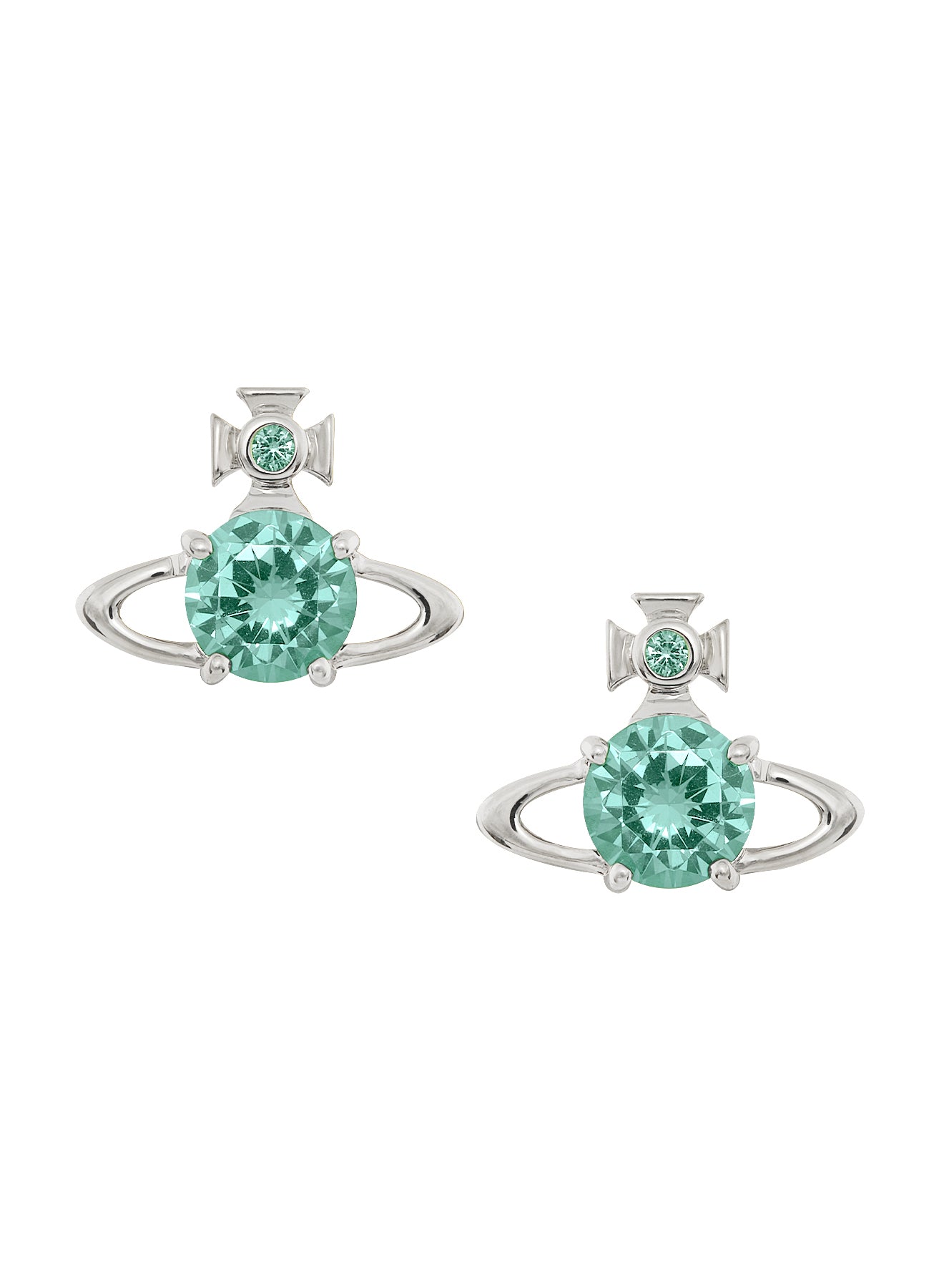 Reina Light Turquoise CZ Earrings 62010070-02P655-