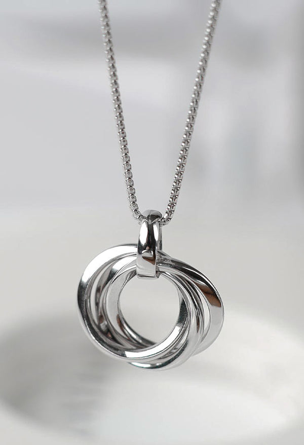 Kit Heath Bevel Trilogy Necklace in Silver