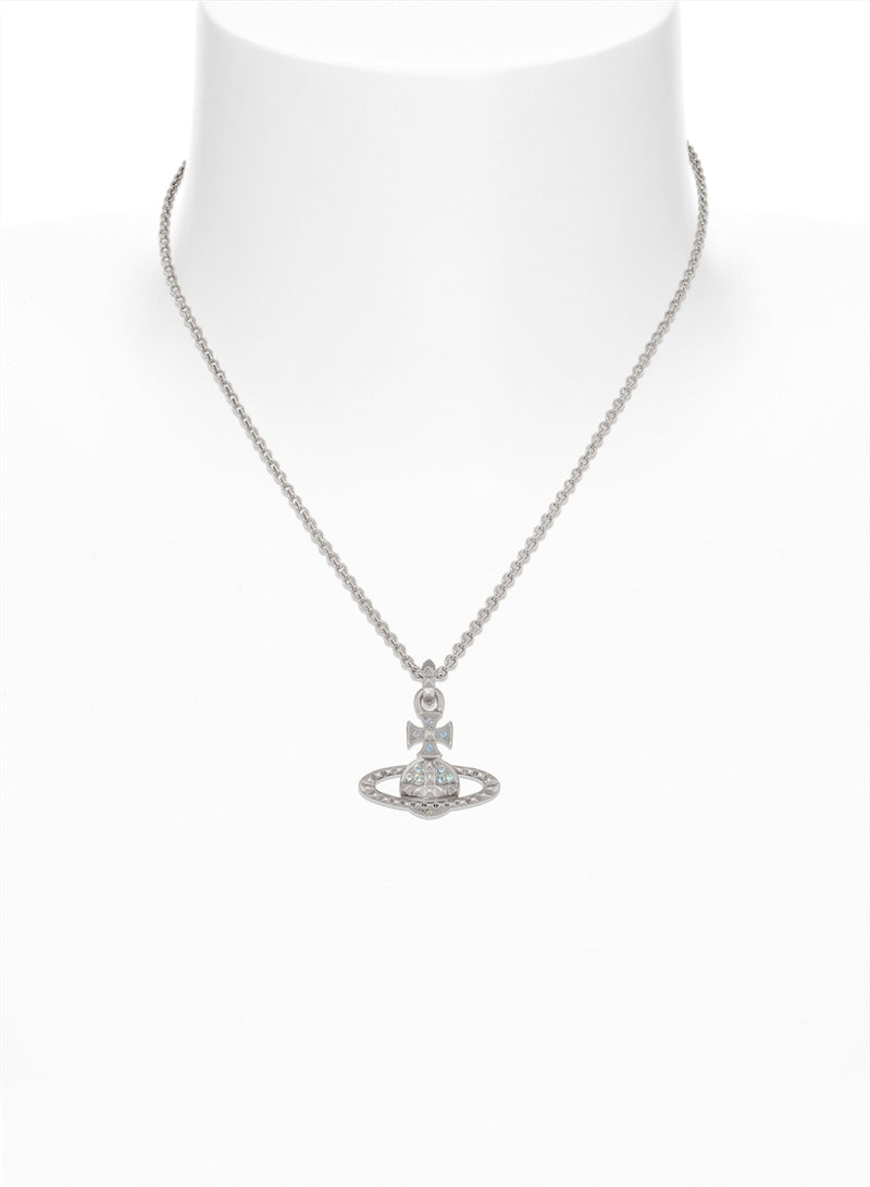 Vivienne Westwood Light Vitrail Crystal Mayfair Bas Relief Pendant Rhodium Plated