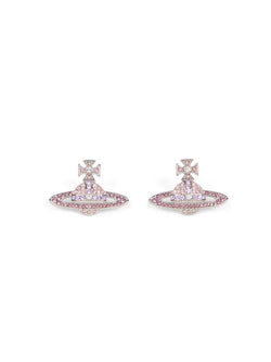 Vivienne Westwood Vintage Rose, Violet, Light Amethyst Kika Earrings Platinum Plated